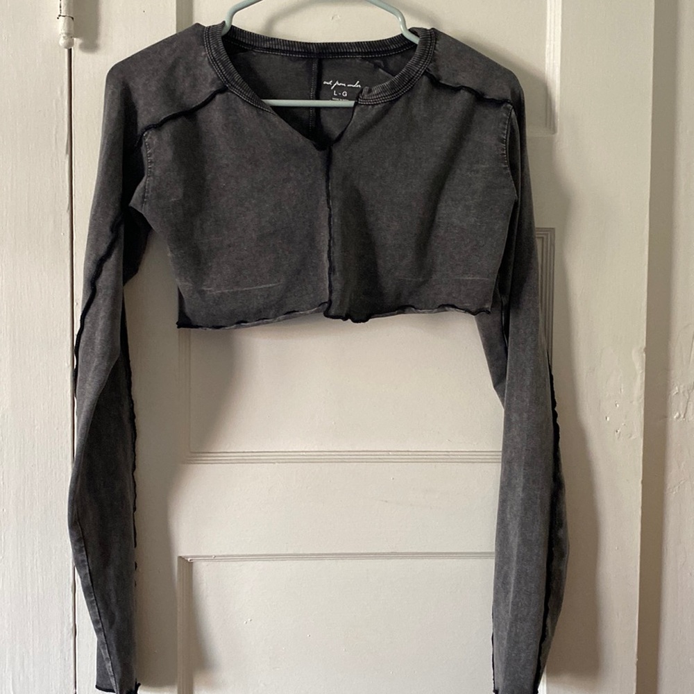 Urban outfitters long sleeve crop top